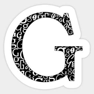 G Filled - Typography Sticker